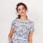 Women's Lc Lauren Conrad Floral Tee, Size: Xl, White