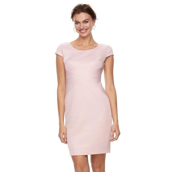 Petite Chaya Textured Cap Sleeve Dress, Women's, Size: 10 Petite, Pink