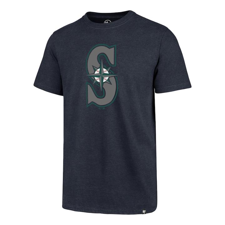Men's '47 Brand Seattle Mariners Imprint Tee, Size: Xxl, Blue (navy)