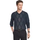Men's Van Heusen Regular-fit Argyle V-neck Sweater, Size: Small, Turquoise/blue (turq/aqua)