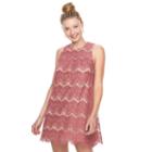 Juniors' Speechless Sleeveless Lace Shift Dress, Girl's, Size: Medium, Brt Purple