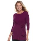 Maternity A:glow Faux-wrap Top, Women's, Size: L-mat, Purple