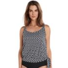 Women's Upstream Blouson Tankini Top, Size: 12, Oxford