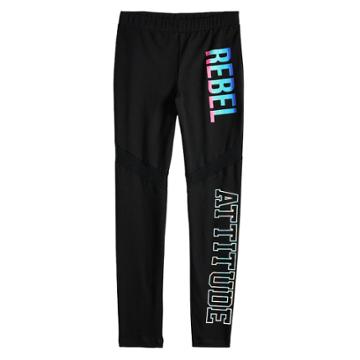 Disney's D-signed Descendants 2 Girls 7-16 Rebel Leggings, Size: Medium, Black
