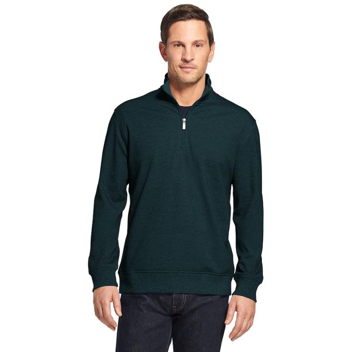 Men's Van Heusen Flex Fleece Quarter-zip Top, Size: Small, Blue (navy)