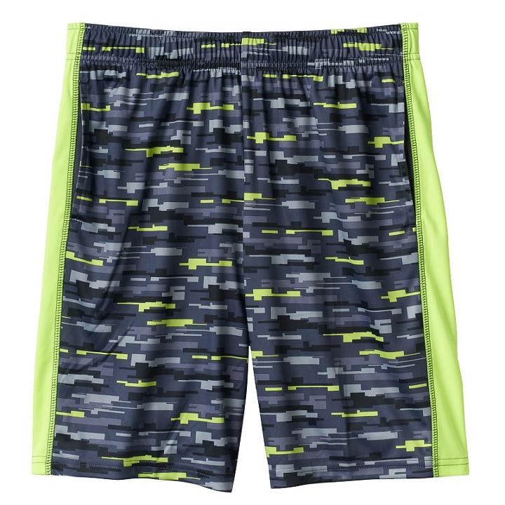 Husky Boys 8-20 Tek Gear&reg; Sky Striped Performance Athletic Shorts, Boy's, Size: S Husky, Dark Grey
