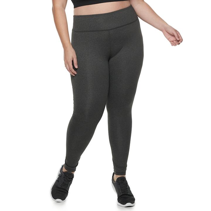 Plus Size Tek Gear&reg; Compression High Waisted Leggings, Women's, Size: 1xl, Dark Grey