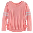 Girls 7-16 & Plus Size So&reg; Lace-up Side Tee, Size: 10, Brt Pink