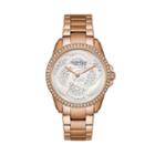 Caravelle New York By Bulova Women's Rose Crystal Stainless Steel Watch - 44l233, Pink