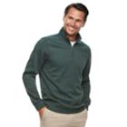 Men's Croft & Barrow&reg; Classic-fit Easy-care Stretch Fleece Quarter-zip Pullover, Size: Large, Dark Green