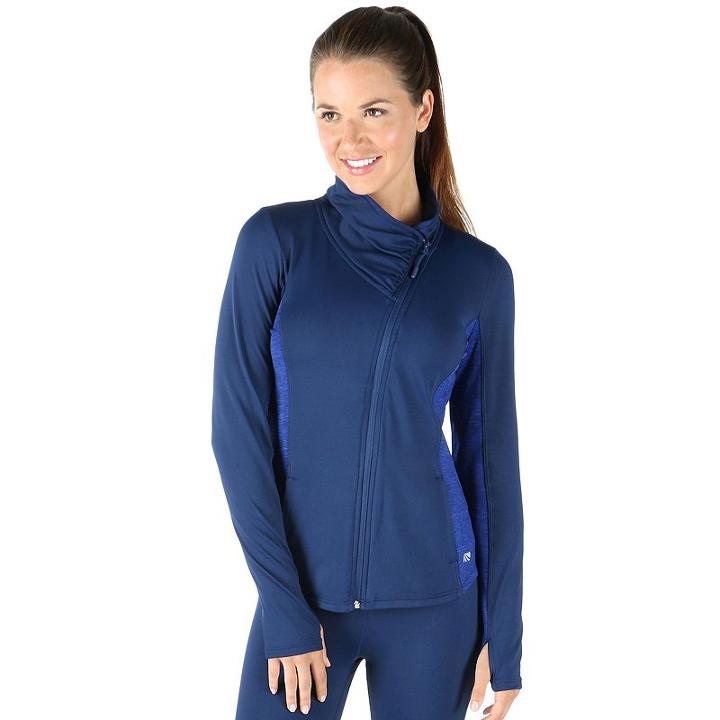 Women's Balance Collection Arctic Asymmetrical Running Jacket, Size: Small, Med Blue