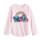 Girls 4-10 Jumping Beans&reg; Dreamworks Trolls Poppy, Branch & Dj Suki Rainbow Tee, Size: 8, Dark Pink