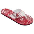Women's College Edition Washington State Cougars Floral Polka-dot Flip-flops, Size: Medium, White