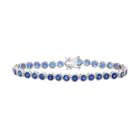Sterling Silver Lab-created Sapphire Tennis Bracelet, Women's, Size: 7.25, Blue