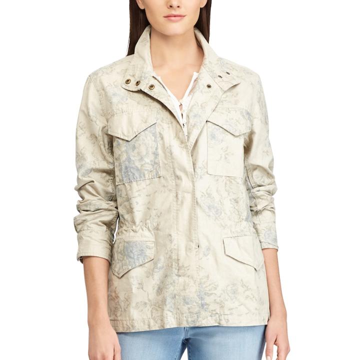 Women's Chaps Anorak Jacket, Size: Medium, Lt Beige