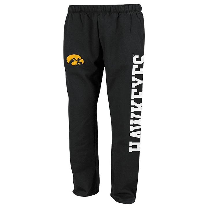 Boys 8-20 Iowa Hawkeyes Tailgate Fleece Pants, Boy's, Size: S(8), Black