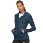 Women's Nike Solid Jersey Full-zip Hoodie, Size: Small, Blue Other