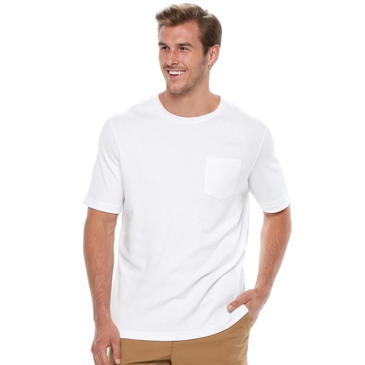 Big & Tall Croft & Barrow&reg; Classic-fit Easy-care Interlock Tee, Men's, Size: 3xl Tall, White
