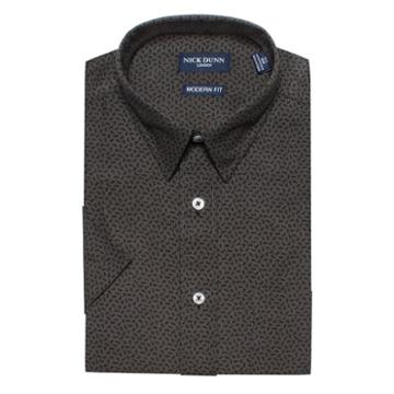 Men's Nick Dunn Modern-fit Patterned Dress Shirt, Size: Xxl, Grey (charcoal)