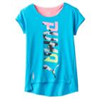 Girls 7-16 Puma Logo Hi-low Tee, Girl's, Size: Small, Brt Blue