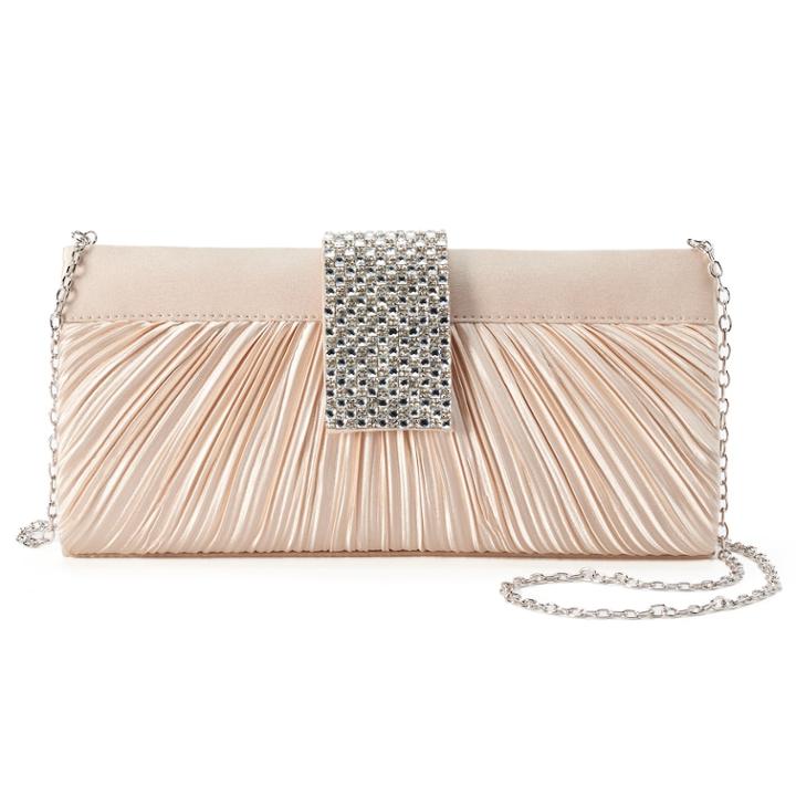 Gunne Sax By Jessica Mcclintock Alaina Pleated Satin Crossbody Clutch, Women's, Natural