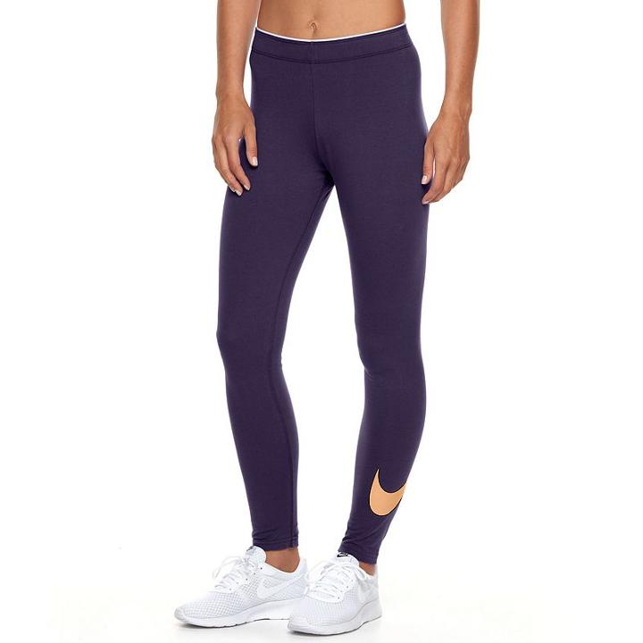Women's Nike Club Logo Leggings, Size: Large, Brt Purple