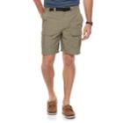 Men's Croft & Barrow&reg; Classic-fit Outdoor Belted Side-elastic Ripstop Cargo Shorts, Size: 34, Lt Green