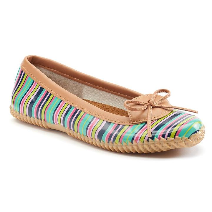 Western Chief Ditsy Dot Women's Skimmer Waterproof Rain Flats, Size: Medium (10), Blue