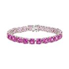 Lab-created Pink Sapphire Sterling Silver Tennis Bracelet, Women's, Size: 7.5