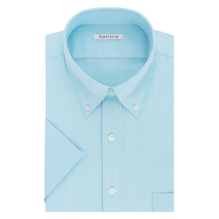 Men's Van Heusen Regular-fit Wrinkle-free Dress Shirt, Size: S 14.5 -15, Blue Other