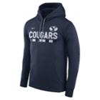 Men's Nike Byu Cougars Therma-fit Hoodie, Size: Xxl, Blue (navy)