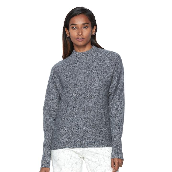 Women's Apt. 9&reg; Mockneck Cashmere Sweater, Size: Large, Multicolor