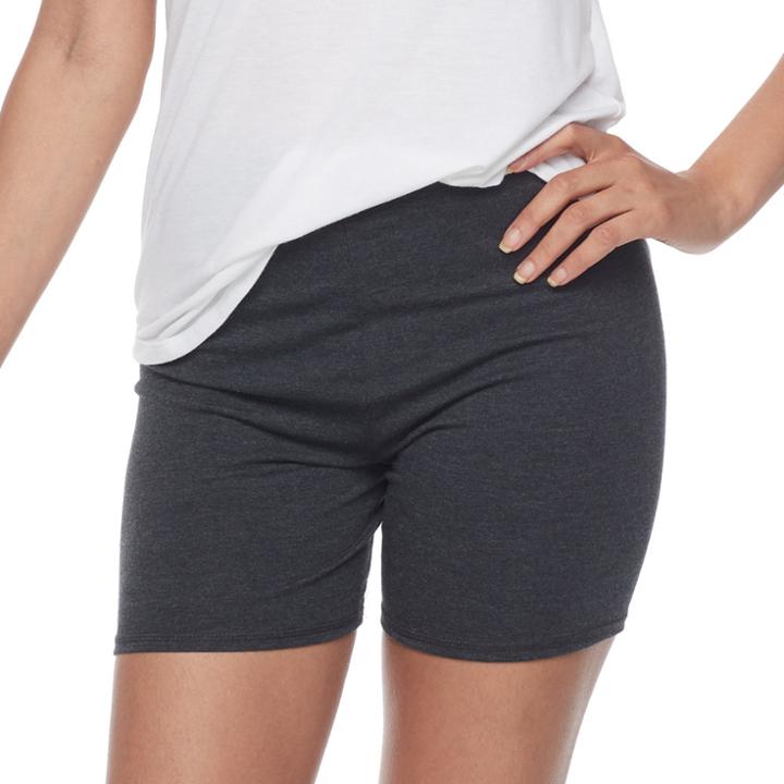 Junior's So&reg; Gray Midi Bike Shorts, Teens, Size: Small, Dark Grey