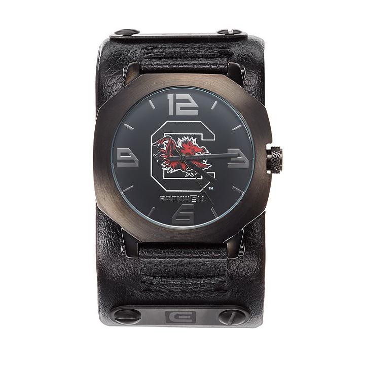 Rockwell South Carolina Gamecocks Assassin Leather Watch - Men, Black