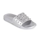Wanted Stream Women's Slide Sandals, Size: 9, Silver