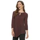 Women's Dana Buchman Keyhole Asymmetrical Top, Size: Xl, Dark Pink