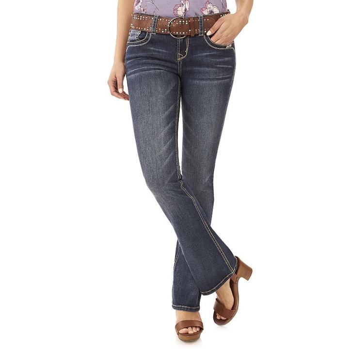 Juniors' Wallflower Legendary Bootcut Jeans, Girl's, Size: 1, Dark Pink