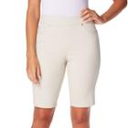 Women's Gloria Vanderbilt Avery Bermuda Shorts, Size: 14, Lt Beige