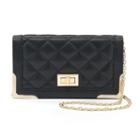 Lenore By La Regale Quilted Crossbody Bag, Women's, Black