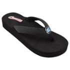 Women's North Carolina Tar Heels Venice Beach Flip-flops, Size: 10, Black