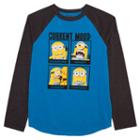Boys 8-20 Despicable Me Current Mood Raglan Tee, Size: 10-12, Grey (charcoal)