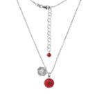 Arizona Wildcats Crystal Sterling Silver Team Logo & Ball Pendant Necklace, Women's, Size: 18, Red