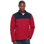 Men's Croft & Barrow&reg; Classic-fit Outdoor Quilted Mockneck Pullover, Size: Medium, Med Red