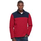 Men's Croft & Barrow&reg; Classic-fit Outdoor Quilted Mockneck Pullover, Size: Medium, Med Red