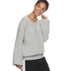 Women's Popsugar Balloon-sleeve Sweater, Size: Xl, Grey