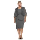 Plus Size Le Bos Tiered Georgette Evening Gown & Jacket Set, Women's, Size: 14 W, Med Grey