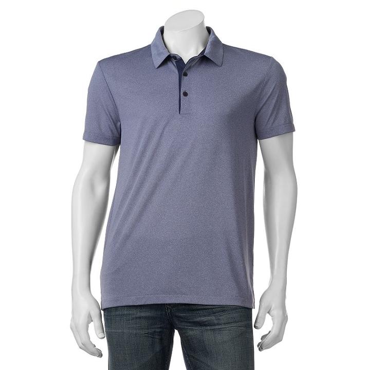 Men's Apt. 9&reg; Slim-fit Performance Polo, Size: Large Slim, Dark Blue