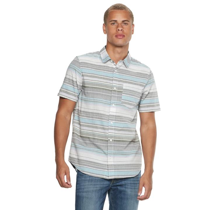 Men's Vans Shoreline Button-down Shirt, Size: Large, Black