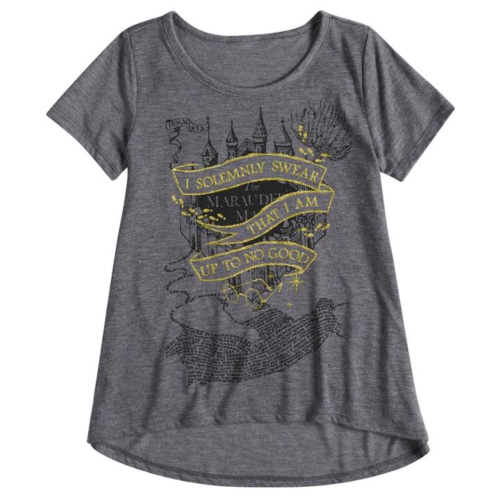 Girls 7-16 Harry Potter I Solemnly Swear Graphic Tee, Size: Small, Grey (charcoal)