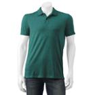 Men's Apt. 9&reg; Jaspe Slim-fit Textured Polo, Size: Xxl Slim, Dark Blue